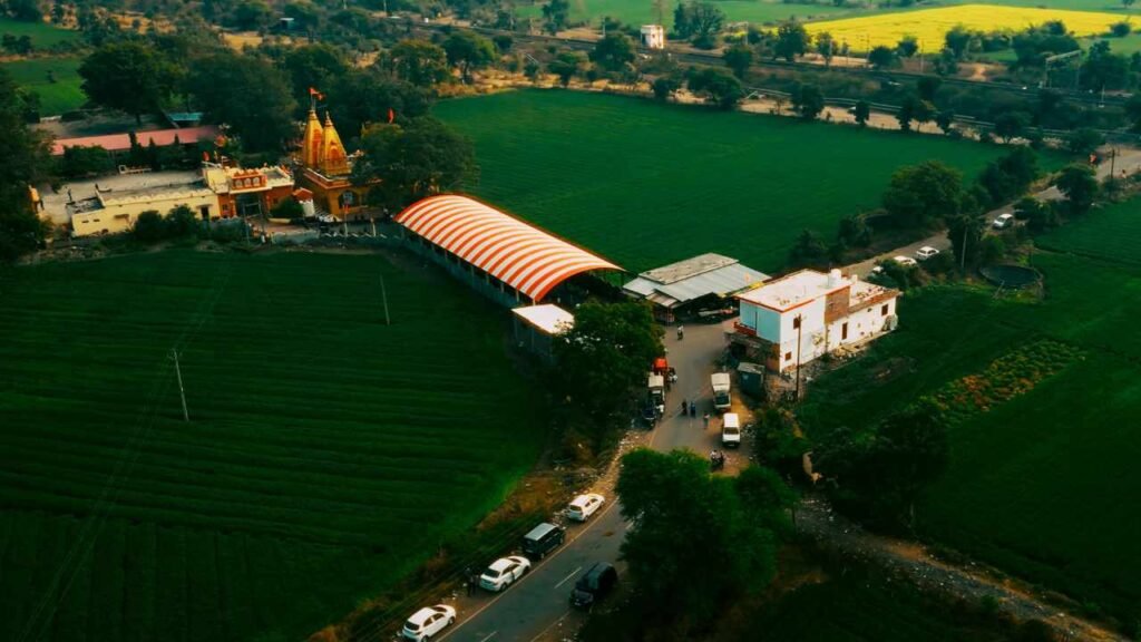 Bolai Siddhveer Hanuman Temple Drone View From the left 